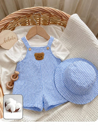 Baxter 🧢 Overall Shorts & Hat Set