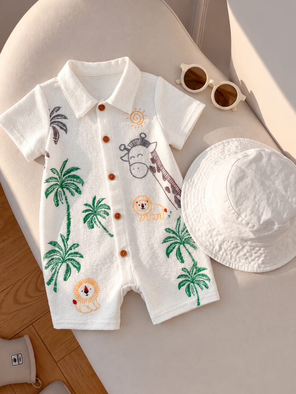 Kiwi 🌿 Botanical Print Romper