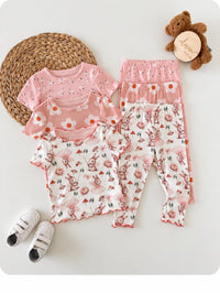 Meadow 🌸 Ruffle Pajama Set, 3 Colors (6 Pcs)