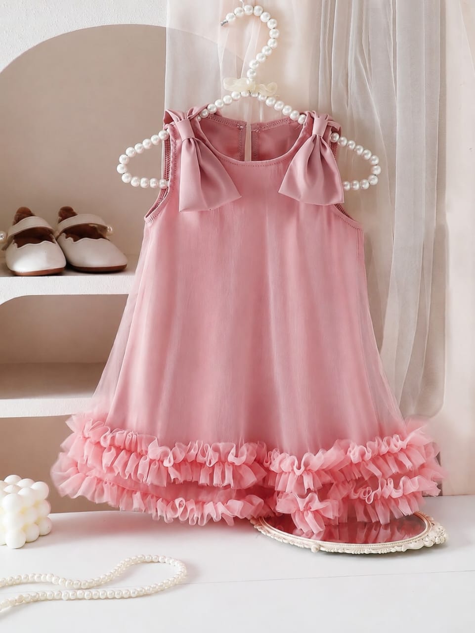 Coraline 🎀 Tiered Ruffle Sleeveless Dress