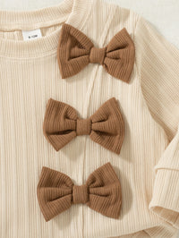 Set Baju Lengan Panjang Celana Bayi Perempuan 2 Pcs