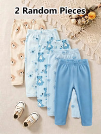 Set Celana Panjang Santai Motif Kartun Anak Laki-Laki 2 Pcs
